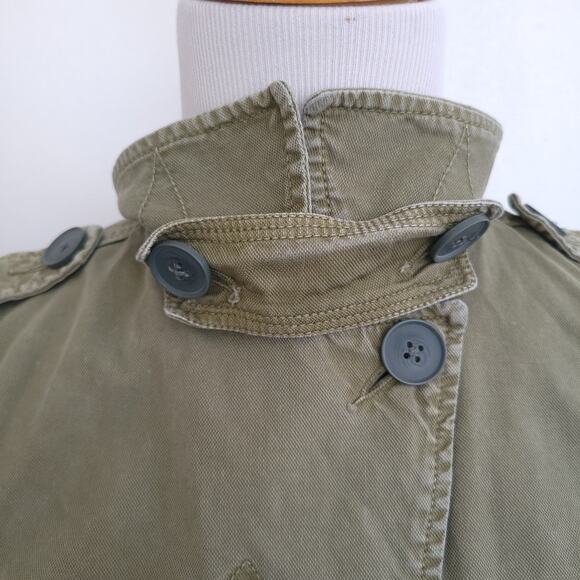 Madewell Outbound Utility Jacket Army Green Button Front Women XS - Picture 6 of 14